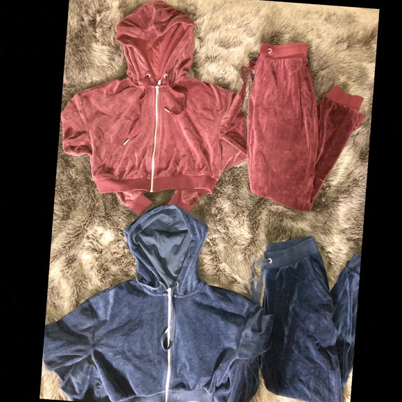 h&m velour tracksuit
